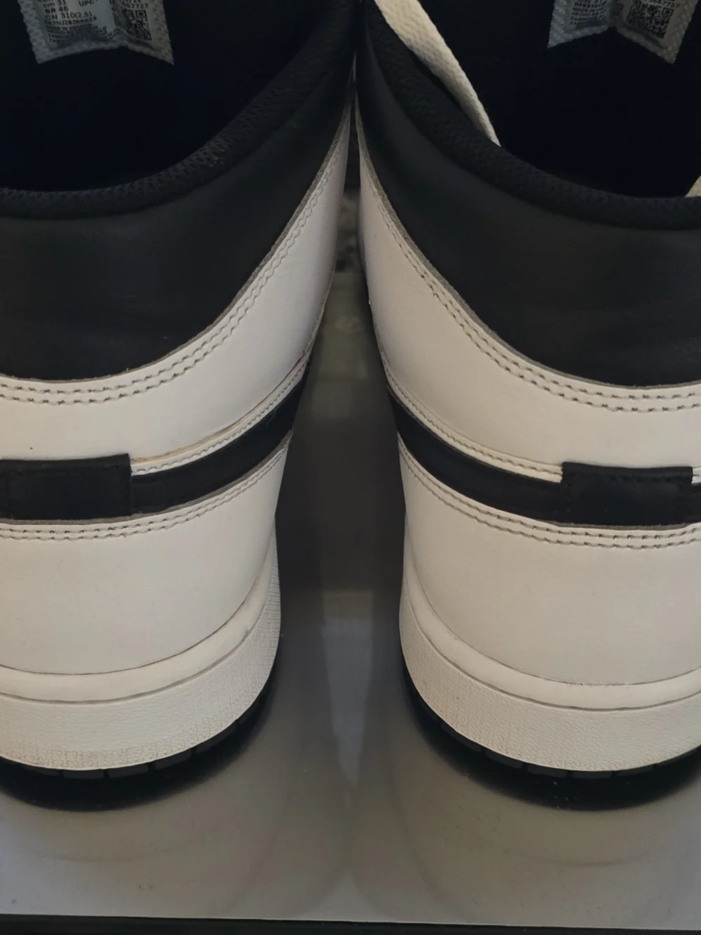 Nike Air Jordan 1 Mid Reverse Panda White Black Sneakers DQ8426-132 Men Size 13